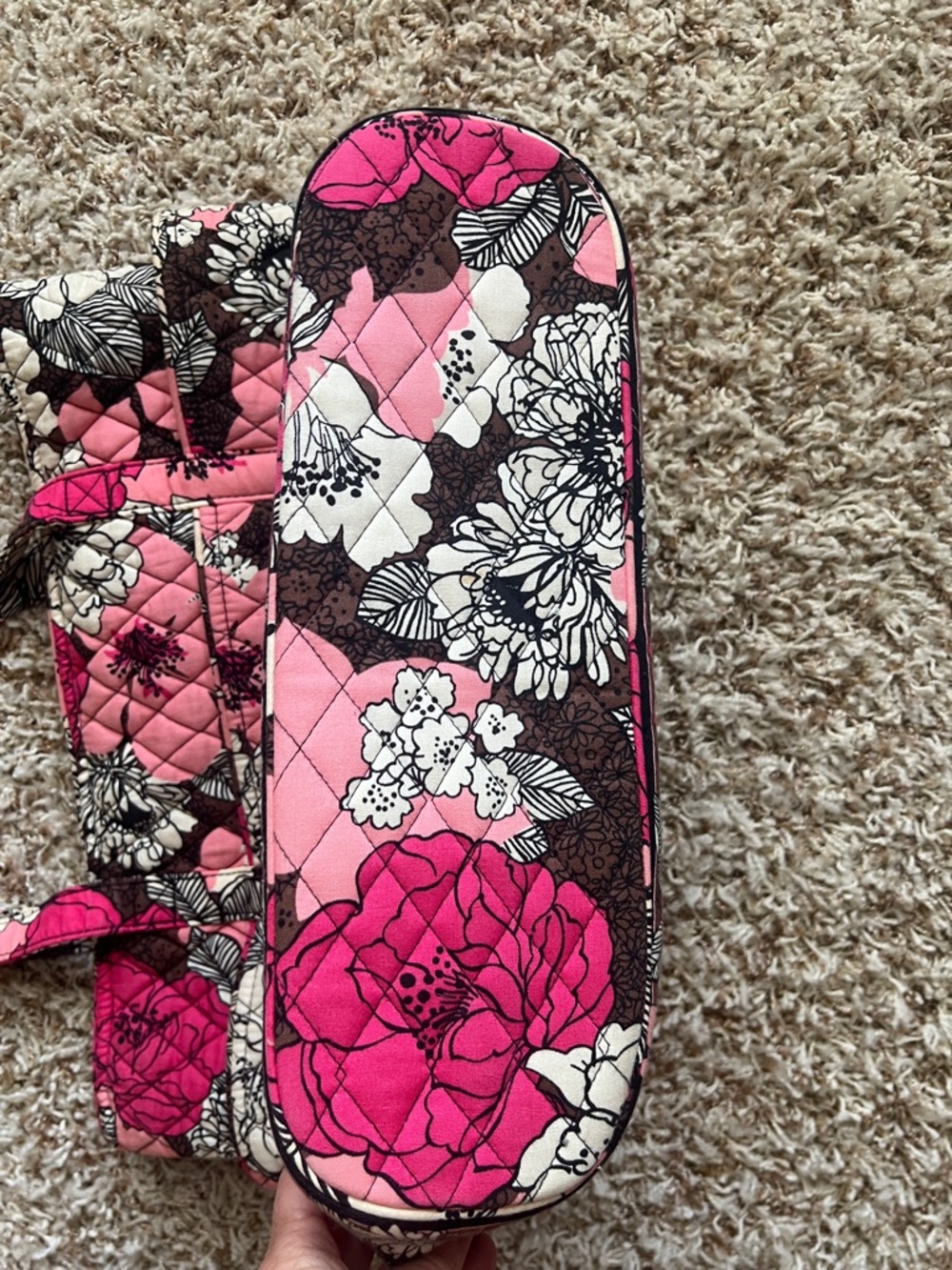 Vera Bradley Quilted Floral Mocha Rouge Tote - Picture 5 of 11